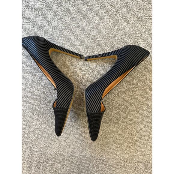 EXPRESS Women's Size 8 Black Ribbed Pointed Toe D'Orsay Stiletto Heels - Picture 9 of 12